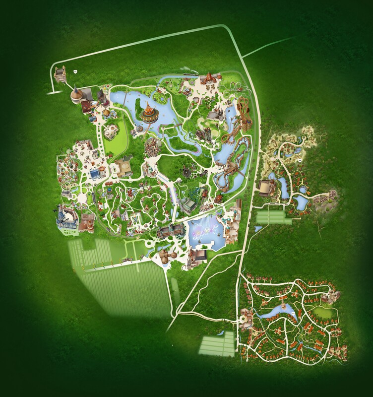 Efteling Plattegrond - Overzichtskaart van het park met alle attracties